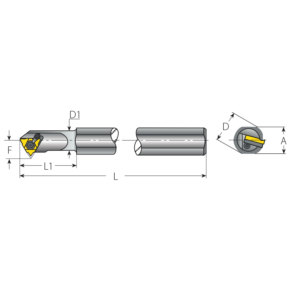 Thread Turning U Style with Clamp Holders IN RH Shank Diameter 50